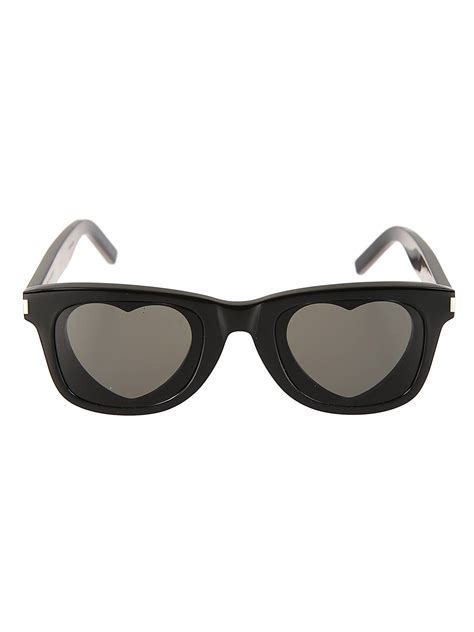 saint laurent heart sunglasses|saint laurent flat top sunglasses.